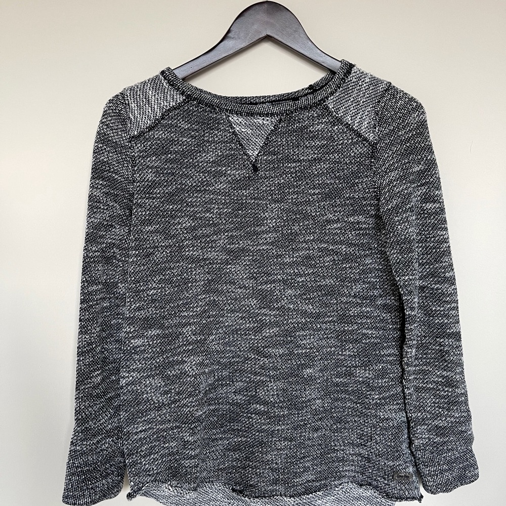 Navy blue and white sweater